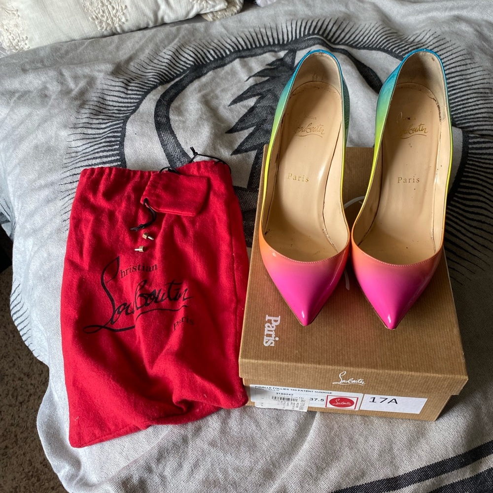 Christian Louboutin Pigalle Follies Rainbow Heels